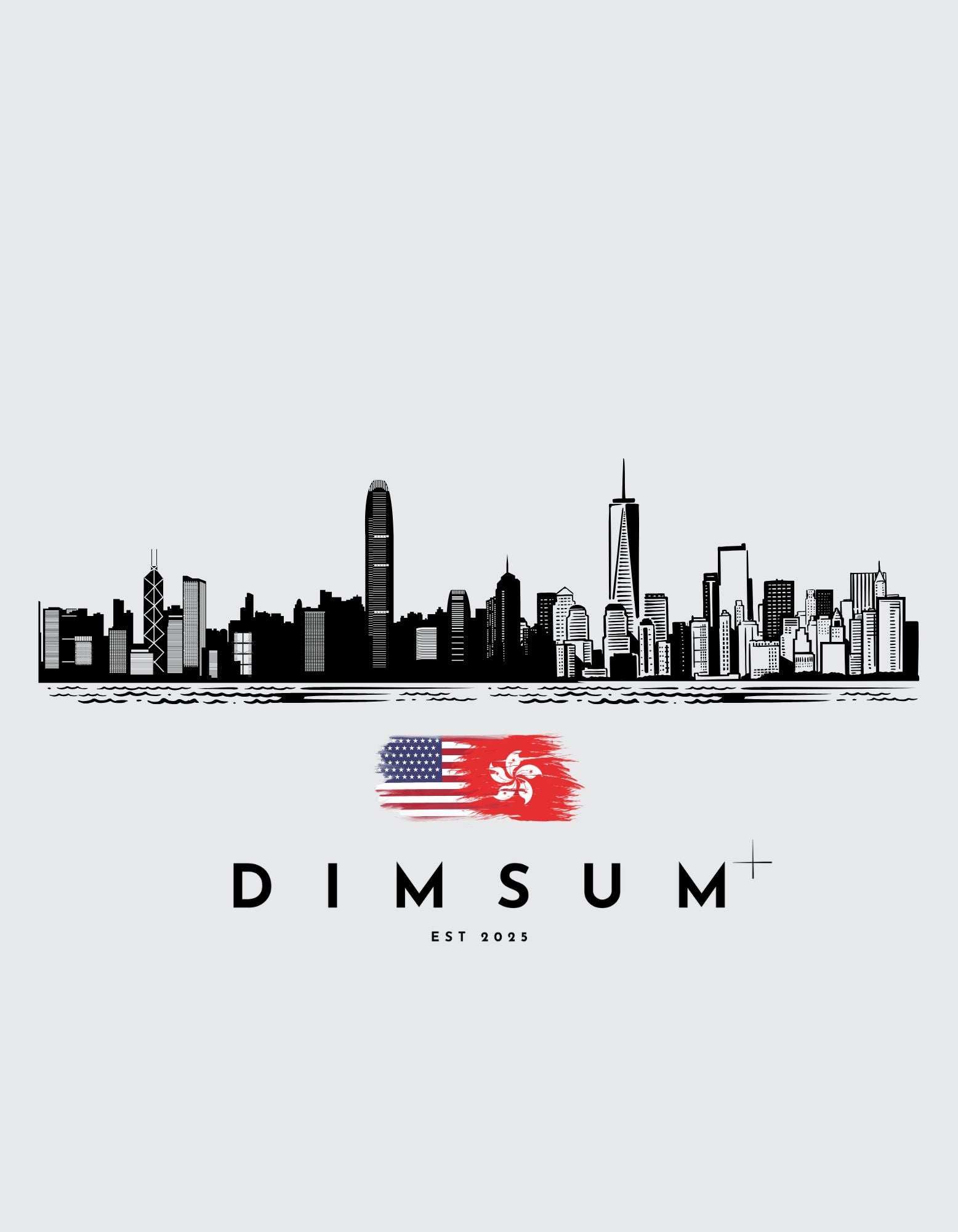 DIMSUM+ HK-NYC SKYLINE UNISEX T