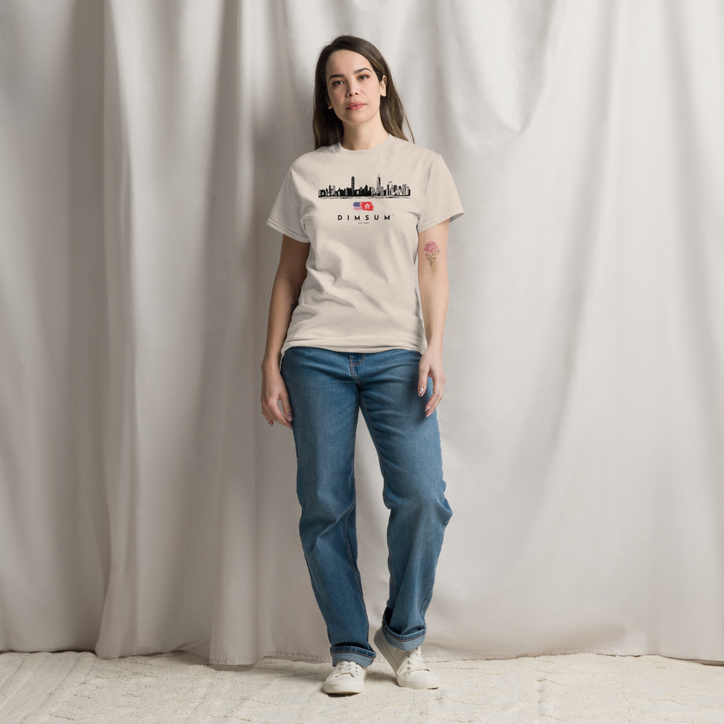 DIMSUM+ HK-NYC SKYLINE UNISEX T