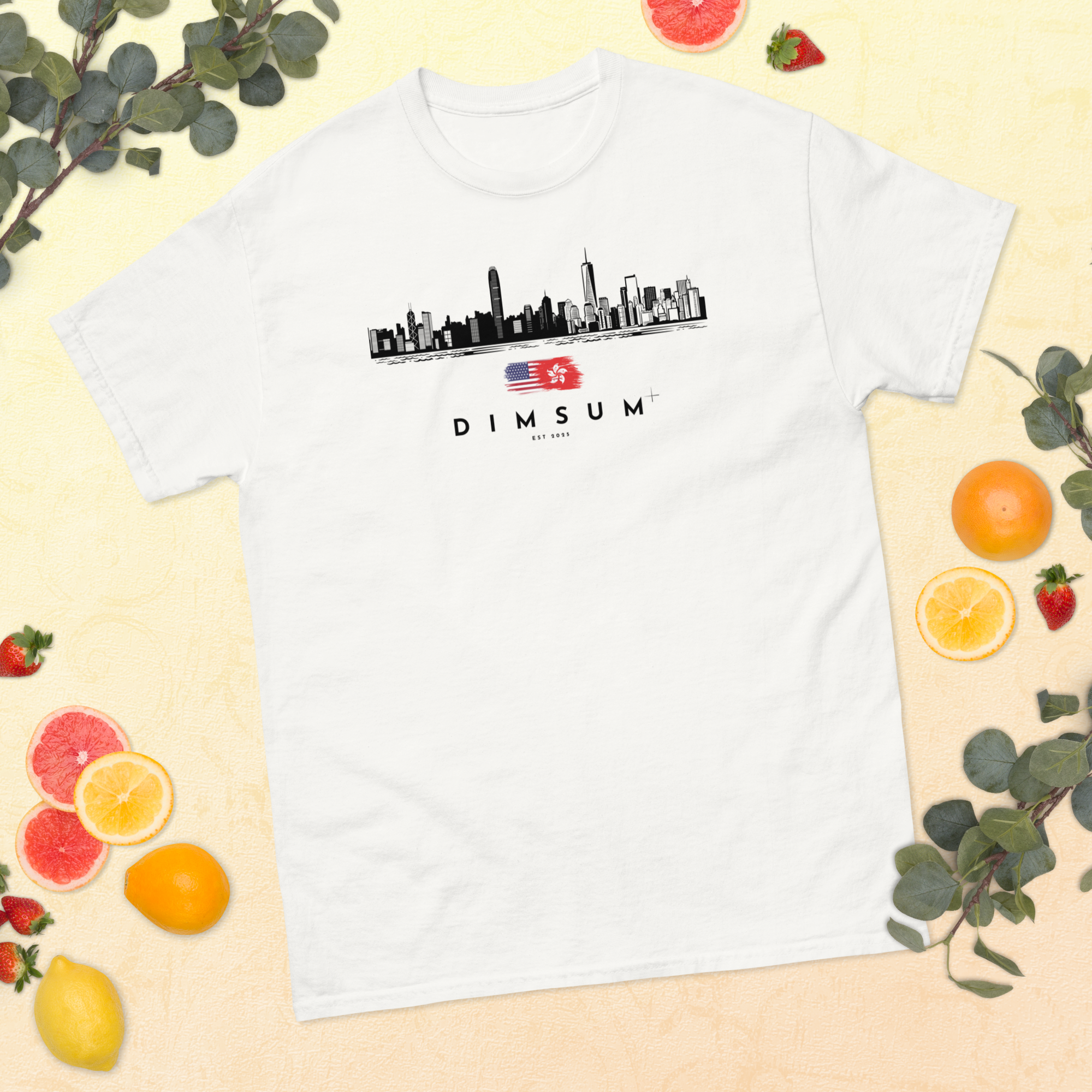 DIMSUM+ HK-NYC SKYLINE UNISEX T